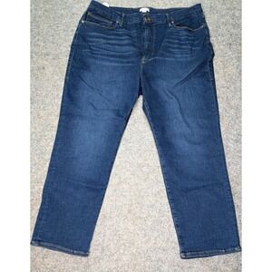 Good American GOOD CLASSIC Skinnyish Fit‎ High Rise Crop Jeans Size 28-32 Womens